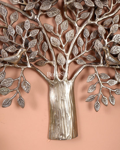 Premium Brass Tree of Life Kalpavriksha Wall Hanging – Handcrafted Auspicious Wall Décor 18 inch - Budhshiv.com