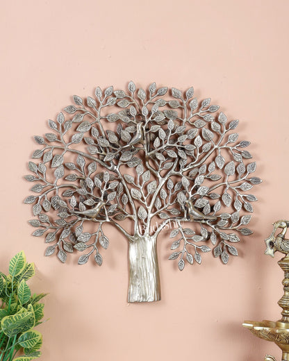 Premium Brass Tree of Life Kalpavriksha Wall Hanging – Handcrafted Auspicious Wall Décor 18 inch - Budhshiv.com