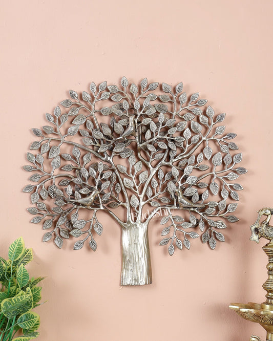 Premium Brass Tree of Life Kalpavriksha Wall Hanging – Handcrafted Auspicious Wall Décor 18 inch - Budhshiv.com