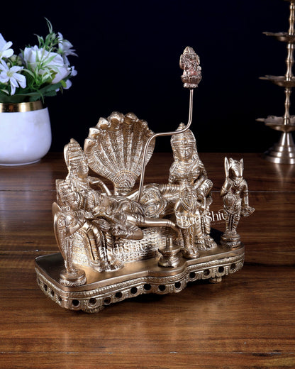 Premium Brass Vishnu Padmanabhan Swamy Idol – Intricately Carved | BudhShiv - Budhshiv.com