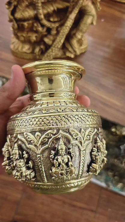 Brass Ashtalakshmi Kalash | 3D