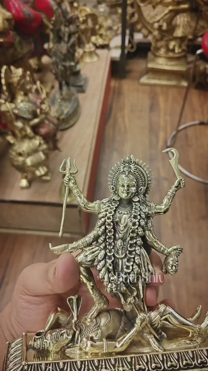 Brass Superfine Intricate Mahakali Idol | 6.5"