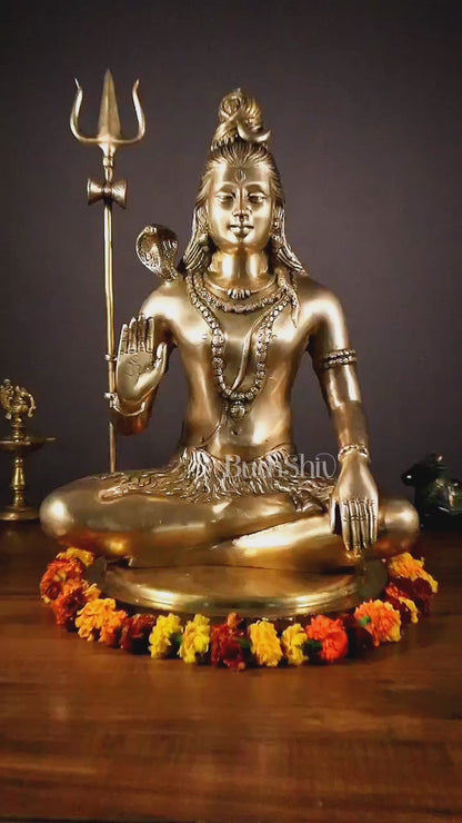 Lord Shiva Brass Idol enhanced - 20"