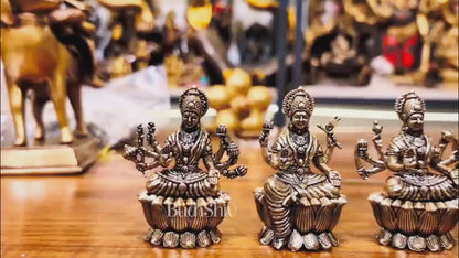Brass Superfine Ashtalakshmi Idols - 3 Inch, Eight Forms of Goddess Lakshmi