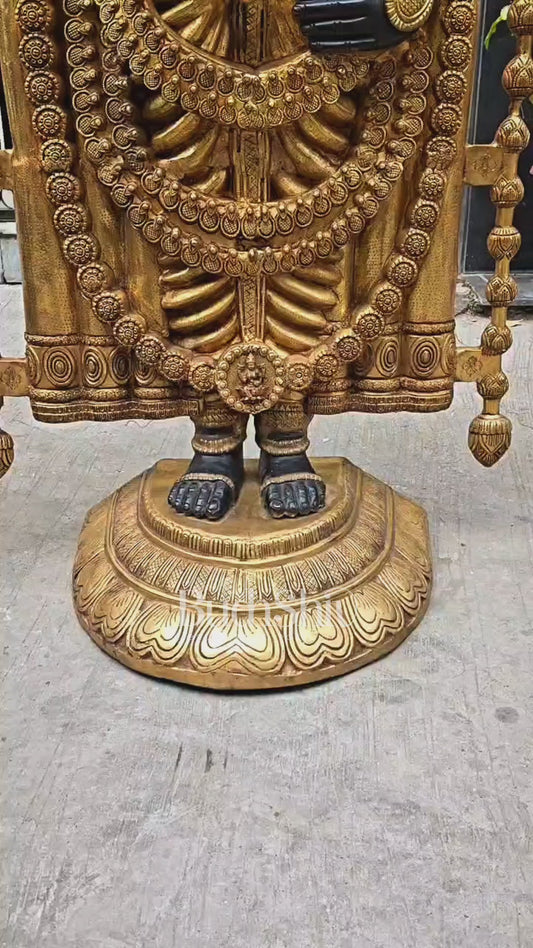 Brass Tirupati Balaji Lord Venkateshwara 6 feet tall/69 inch