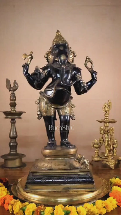 Brass standing  Lord Ganesha Statue - 20 Inch