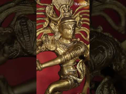 Brass Nataraja Statue matte gold 20 inch