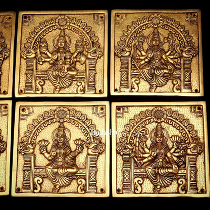 Pure Brass Ashtalakshmi Wall Hangings – Large Set 8.5" - Budhshiv.com