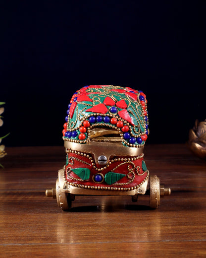 Pure Brass Auto Rickshaw Showpiece – Indian Souvenir Gift - Budhshiv.com