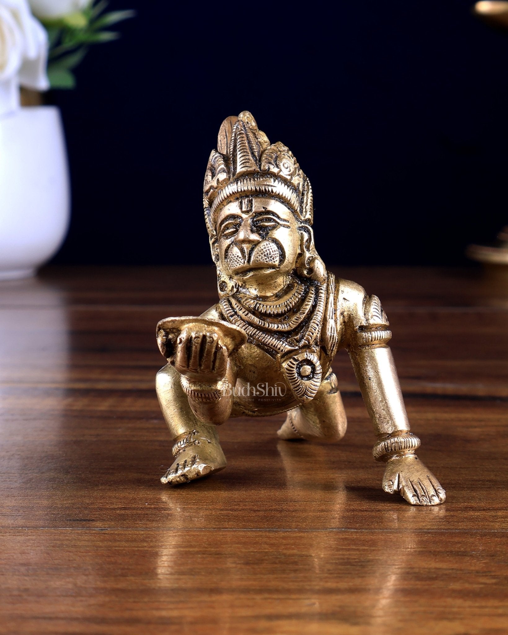 Pure Brass Bal Hanuman – Baby Hanuman Ji Idol 3 inch - Budhshiv.com