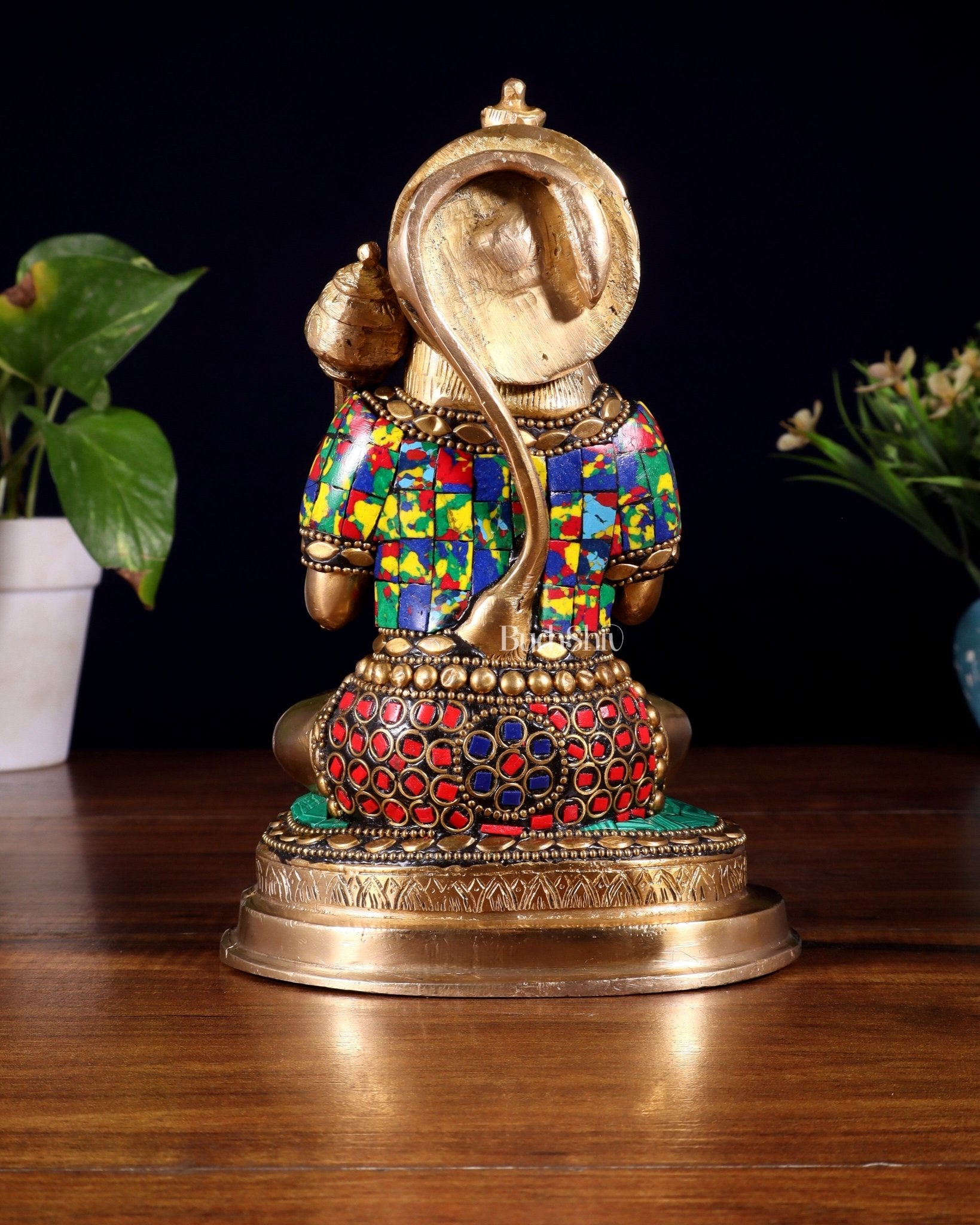 Pure Brass Blessing Hanuman Statue – 7.5 Inch - Budhshiv.com