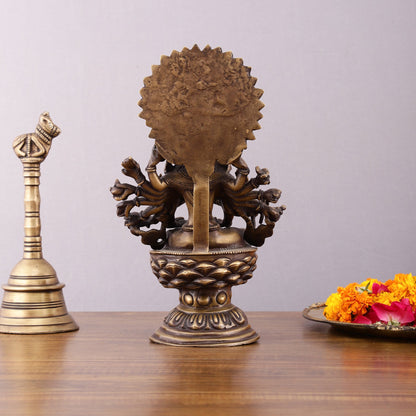 Pure Brass Buddhist Durga Mother of All Buddha's Statue – 11.5 - Budhshiv.com