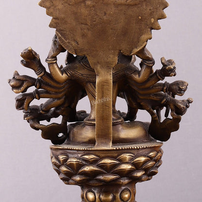 Pure Brass Buddhist Durga Mother of All Buddha's Statue – 11.5 - Budhshiv.com