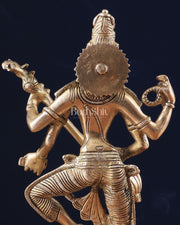 Pure Brass Dancing Saraswati Idol 11" - Budhshiv.com