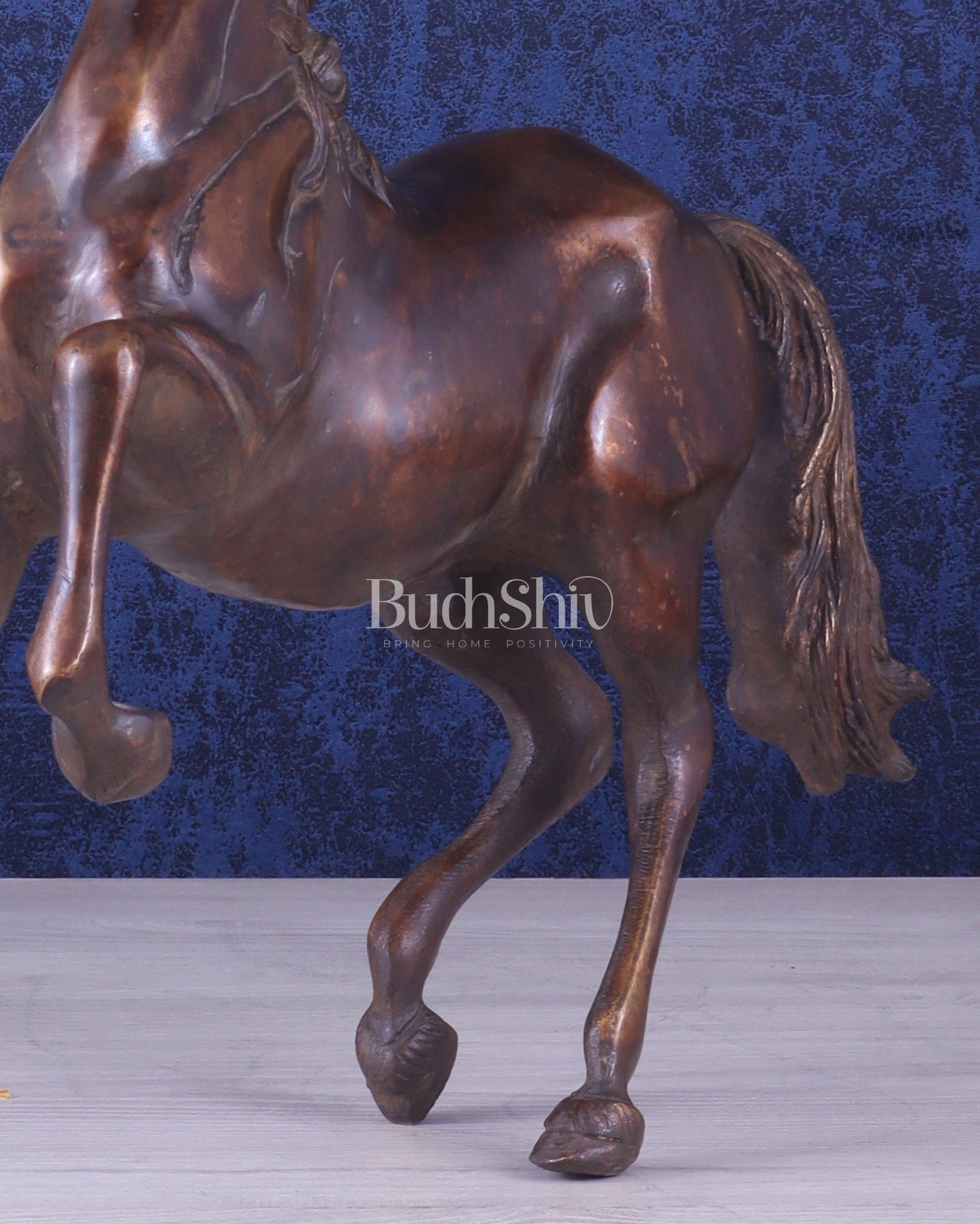 Pure Brass Galloping Horse Feng Shui Approved Statue - Budhshiv.com