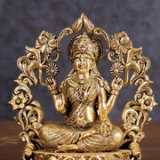 Pure Brass Ganesh Lakshmi Saraswati Idol - 4 Inch - Budhshiv.com