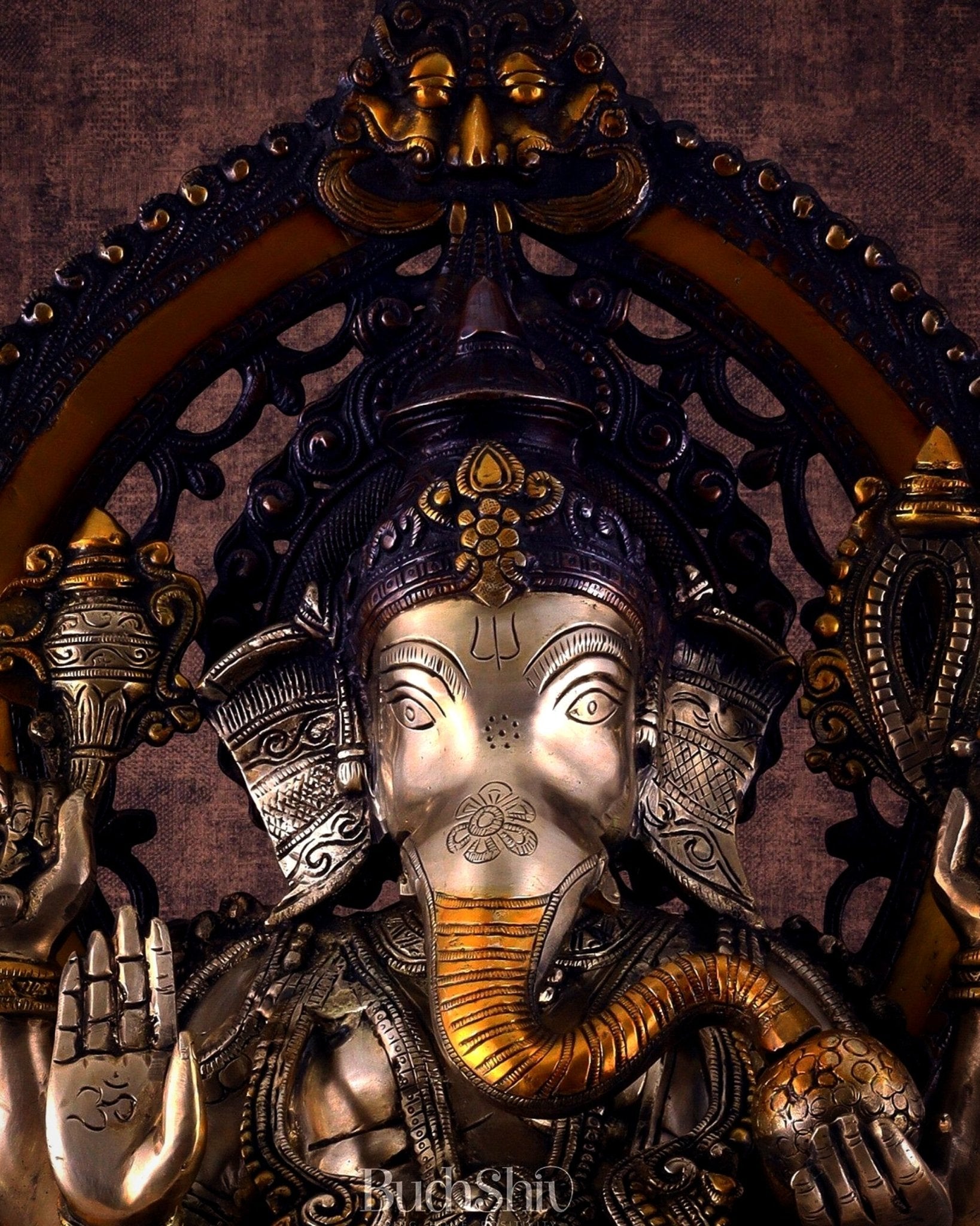 Pure Brass Ganesha large Idol 26 inch - Budhshiv.com