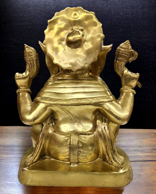 Pure Brass Ganesha Statue 22 inch - Budhshiv.com