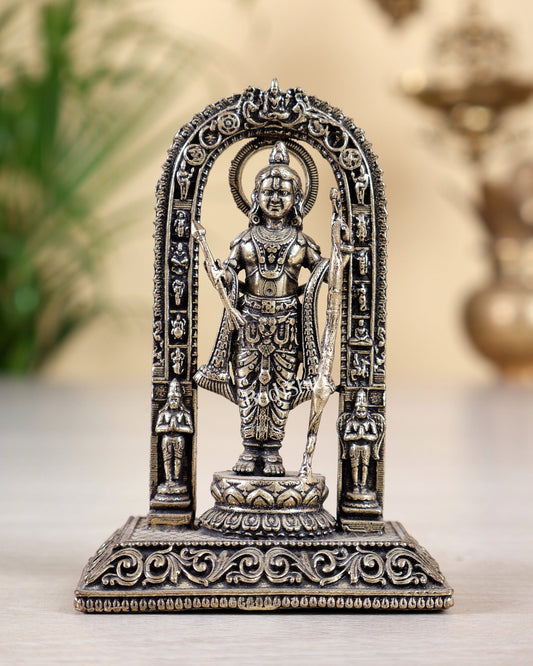 Pure Brass Intricate Ram Lalla Idol - 4" Tall - Budhshiv.com