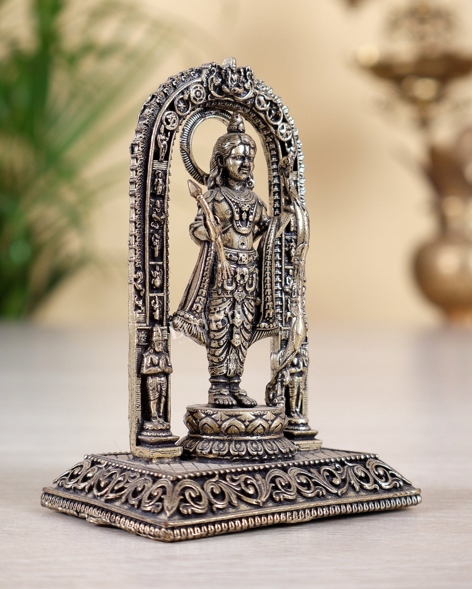 Pure Brass Intricate Ram Lalla Idol - 4" Tall - Budhshiv.com