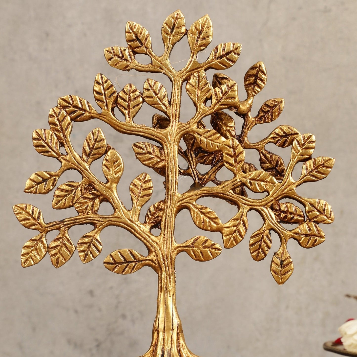 Pure Brass Kalpavriksha Tree - 8.5" Height - Budhshiv.com
