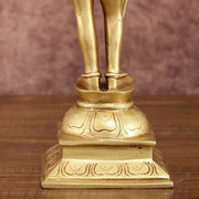 Pure Brass Kartikeya Palani Murugan KumaraSwamy Idol | 11 Inch Height - Budhshiv.com