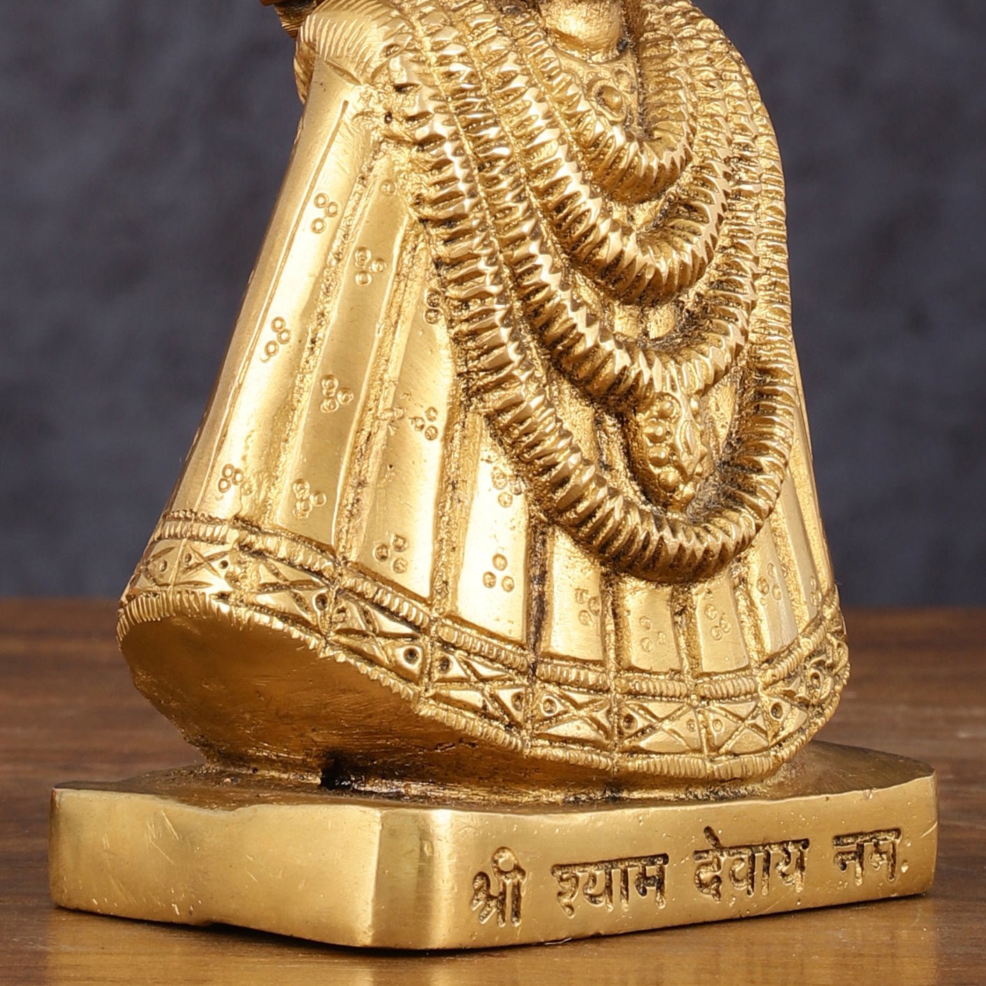Pure Brass Khatu Shyam Idol - 6.5" Height - Budhshiv.com