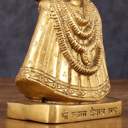 Pure Brass Khatu Shyam Idol - 6.5" Height - Budhshiv.com