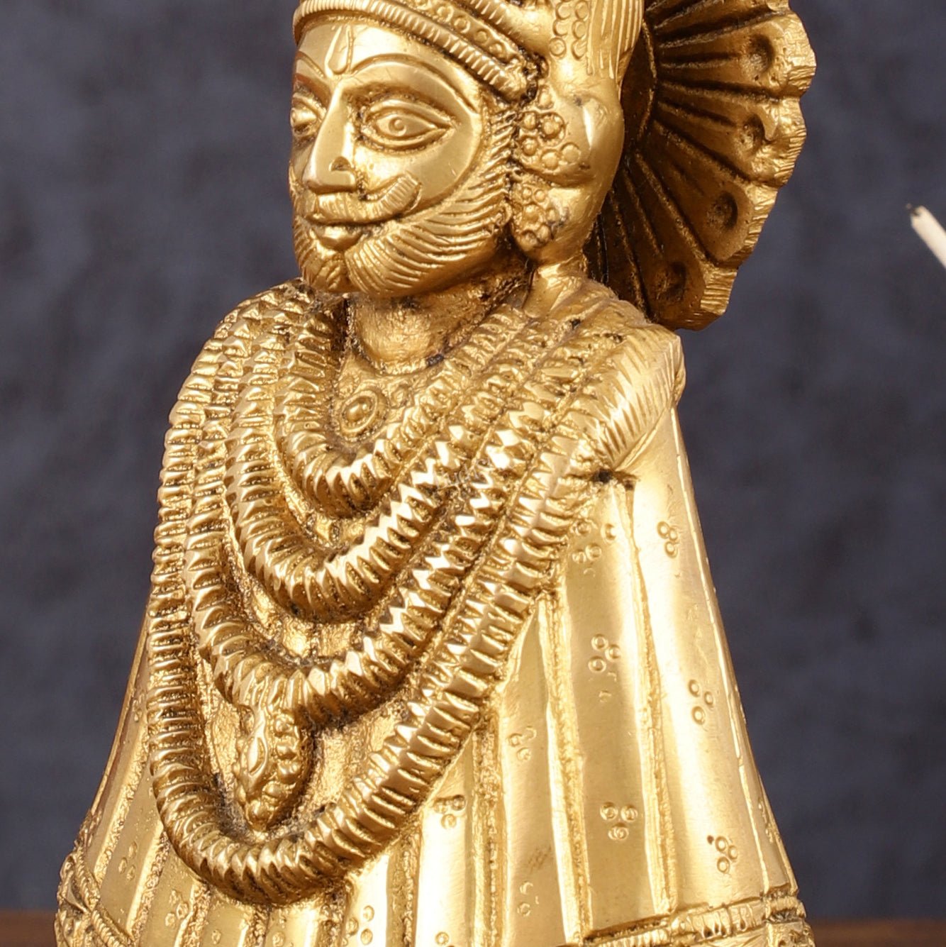 Pure Brass Khatu Shyam Idol - 6.5" Height - Budhshiv.com