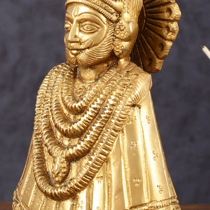 Pure Brass Khatu Shyam Idol - 6.5" Height - Budhshiv.com