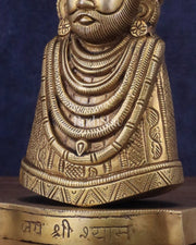Pure Brass Khatu Shyam Statue - 9" - Budhshiv.com