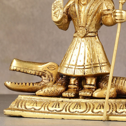 Pure Brass Khodiyar Mata Idol - 6.5 " - Budhshiv.com