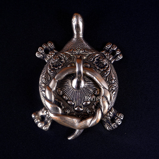 Pure Brass Kurma (Tortoise) Design Door Knocker | Vastu Main Door Decor - Budhshiv.com