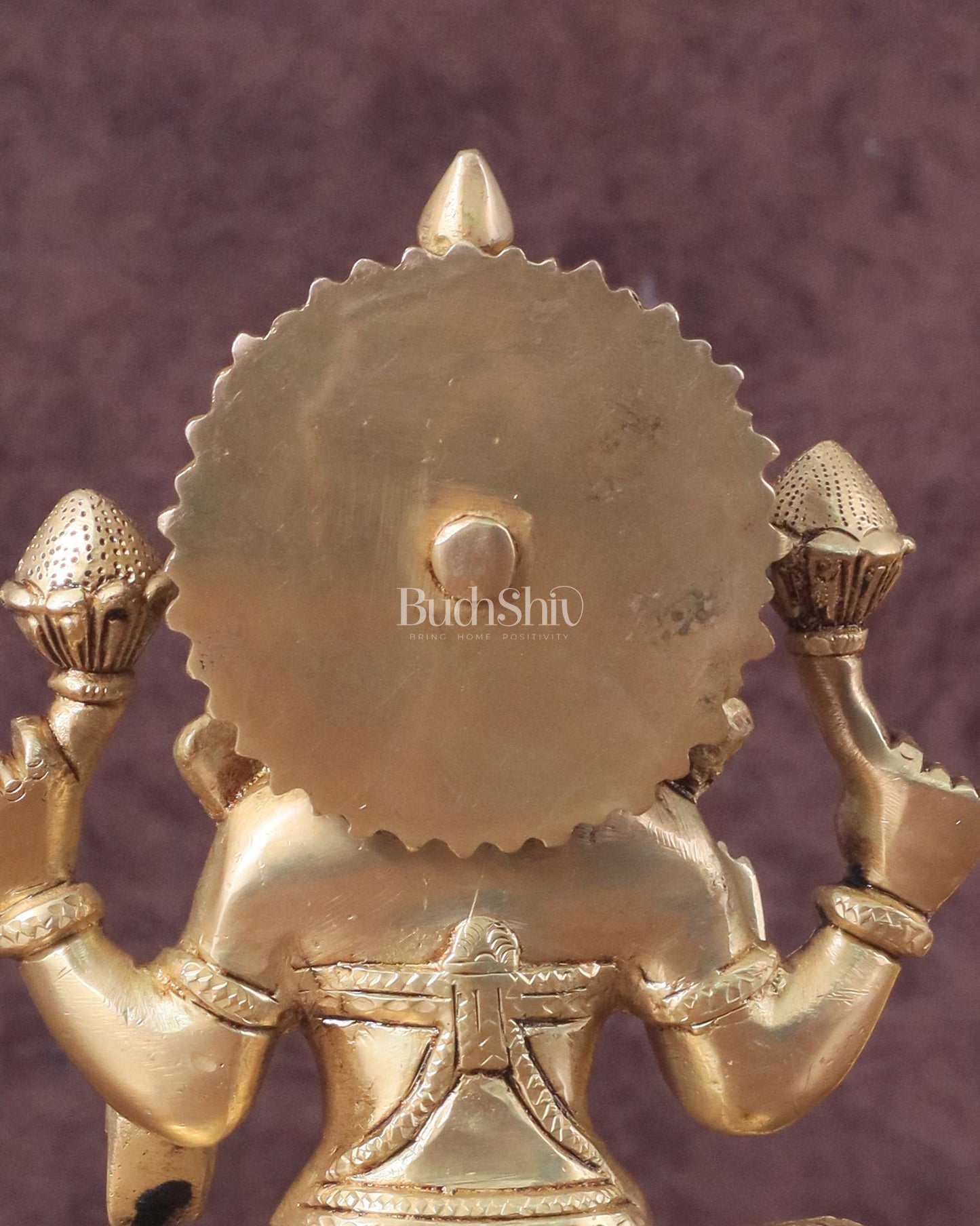 Pure Brass Lakshmi Idol - 7.5" Height - Budhshiv.com