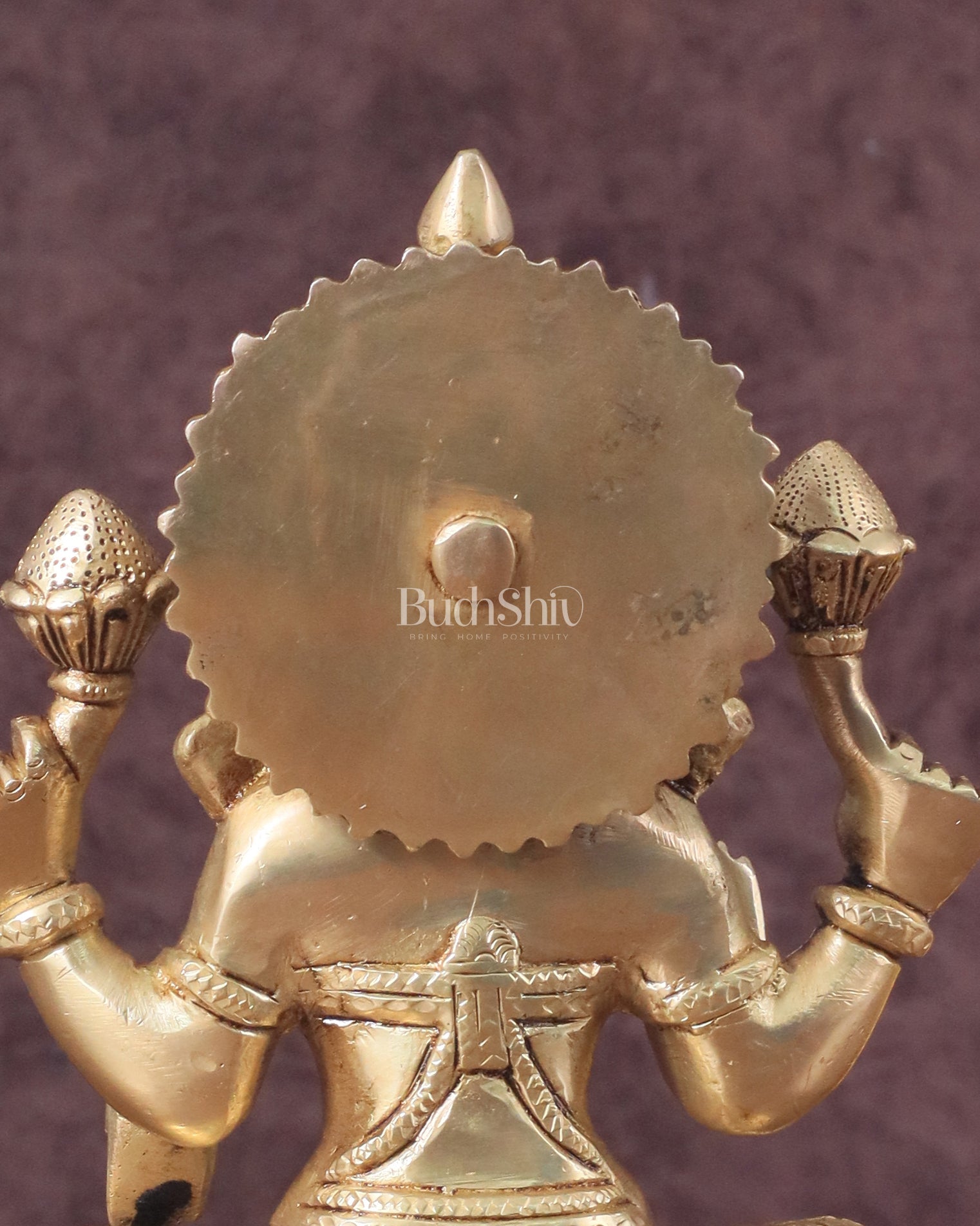 Pure Brass Lakshmi Idol - 7.5" Height - Budhshiv.com