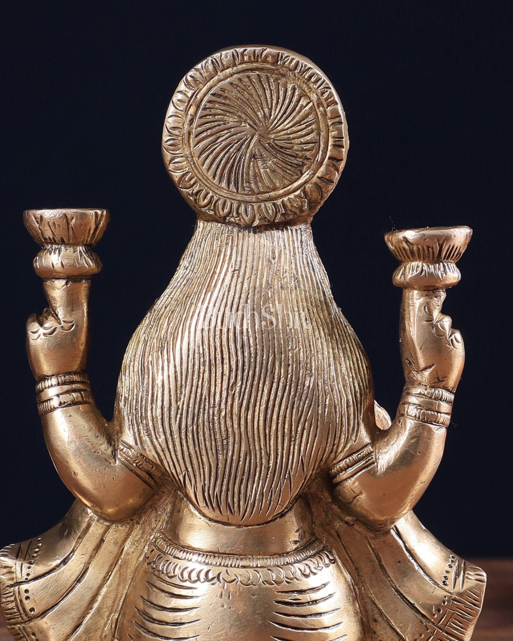 Pure Brass Lakshmi statue 6" - Budhshiv.com