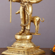 Pure Brass Large Kaal Bhairava Idol - 18.5 Inch Bhairo Baba Statue - Budhshiv.com