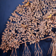 Pure Brass Large Kalpavriksha Tree Wall Hanging – Copper & Sand Finish 46 inch - Budhshiv.com