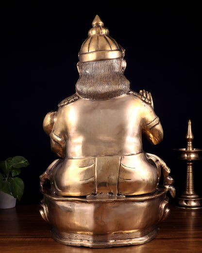 Pure Brass Large Kubera Statue – 22.5 Inch | God of Wealth - Budhshiv.com
