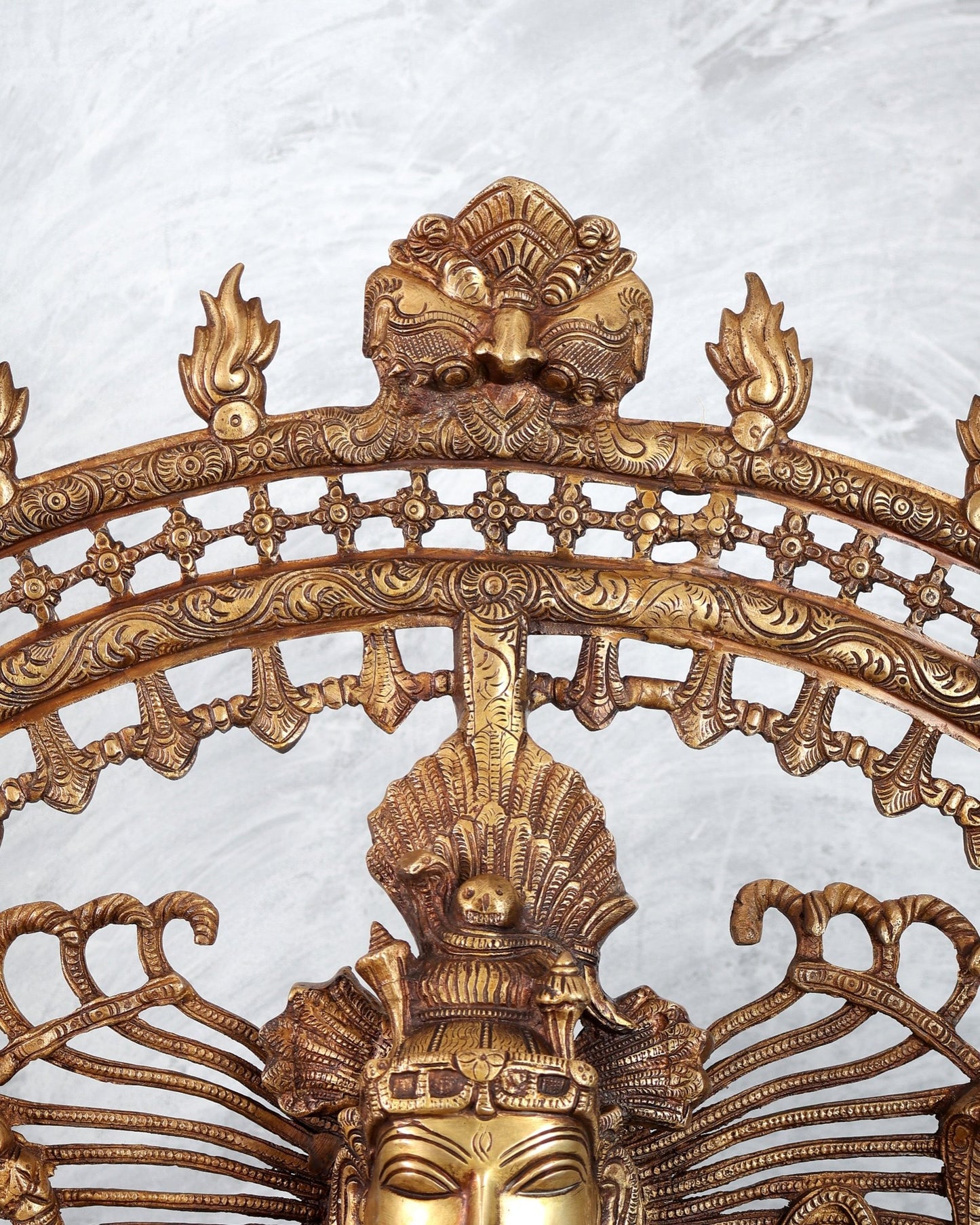 Pure Brass Large Lord Shiva as Nataraja - 47 Inch, Antique brass tone - Budhshiv.com