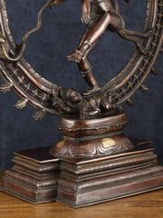 Pure Brass Large Nataraja Statue | 35" - Budhshiv.com