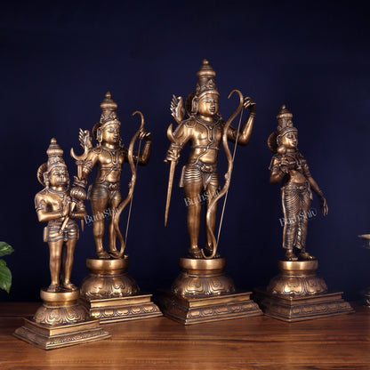 Pure Brass Large Ram Darbar Idol Set - 26" - Budhshiv.com