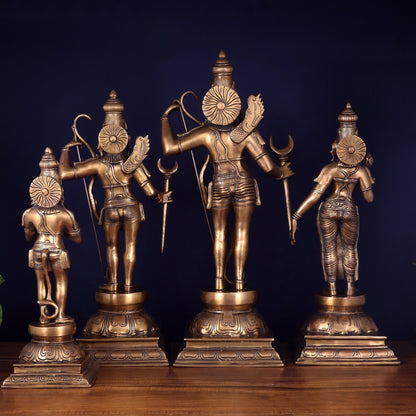 Pure Brass Large Ram Darbar Idol Set - 26" - Budhshiv.com