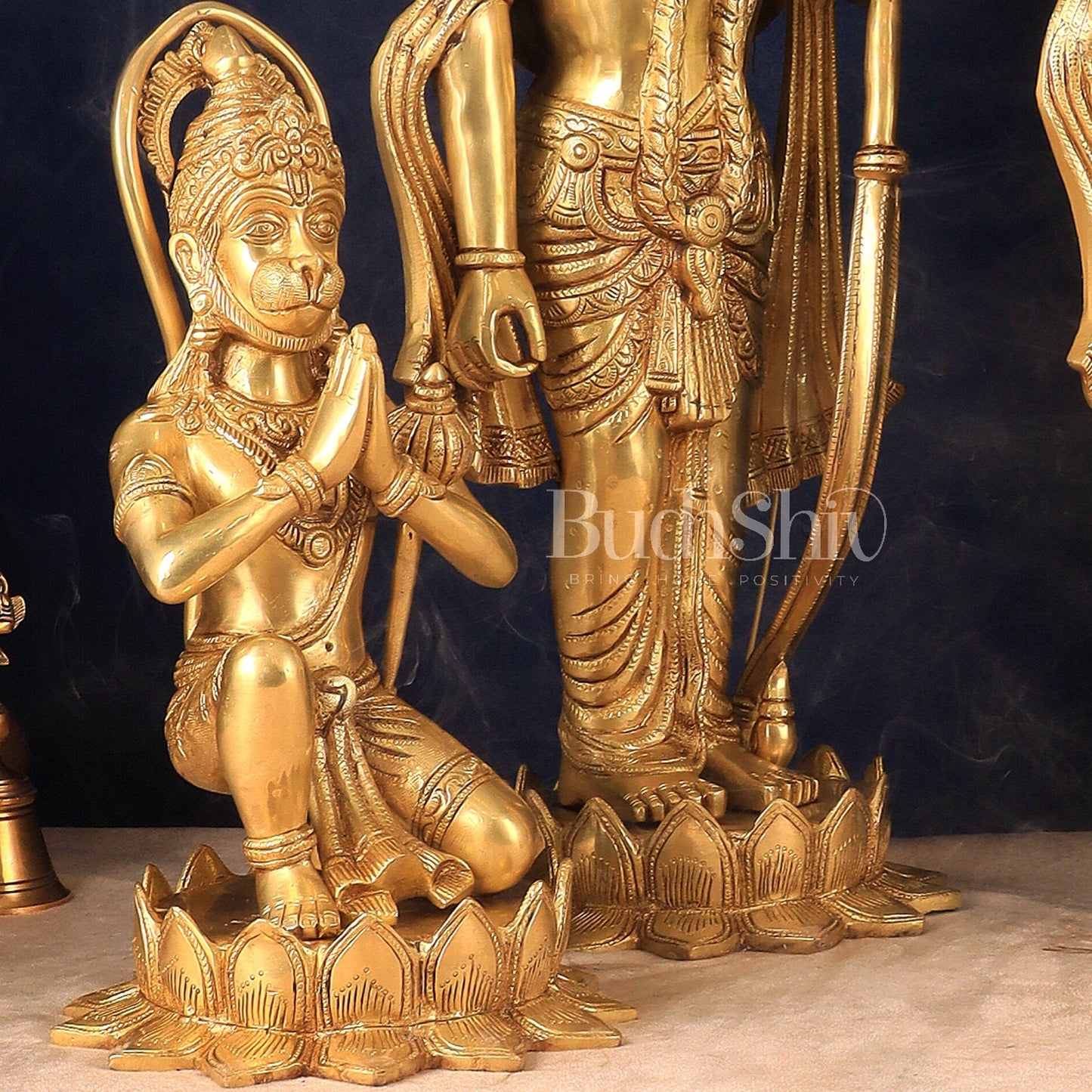 Pure Brass Large Ram Darbar Idols | 27" Height - Budhshiv.com