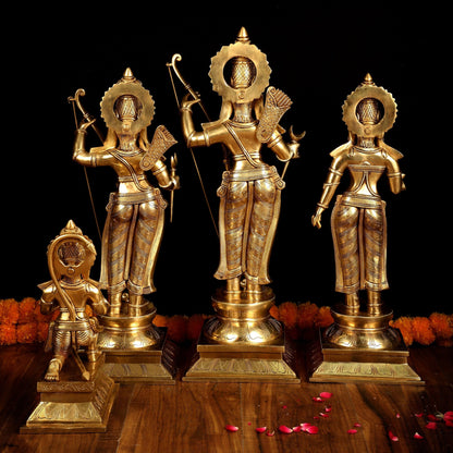 Pure Brass Large Ram Darbar Set | Superfine Quality | 27 Inch | - Budhshiv.com