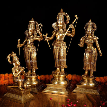 Pure Brass Large Ram Darbar Set | Superfine Quality | 27 Inch | - Budhshiv.com