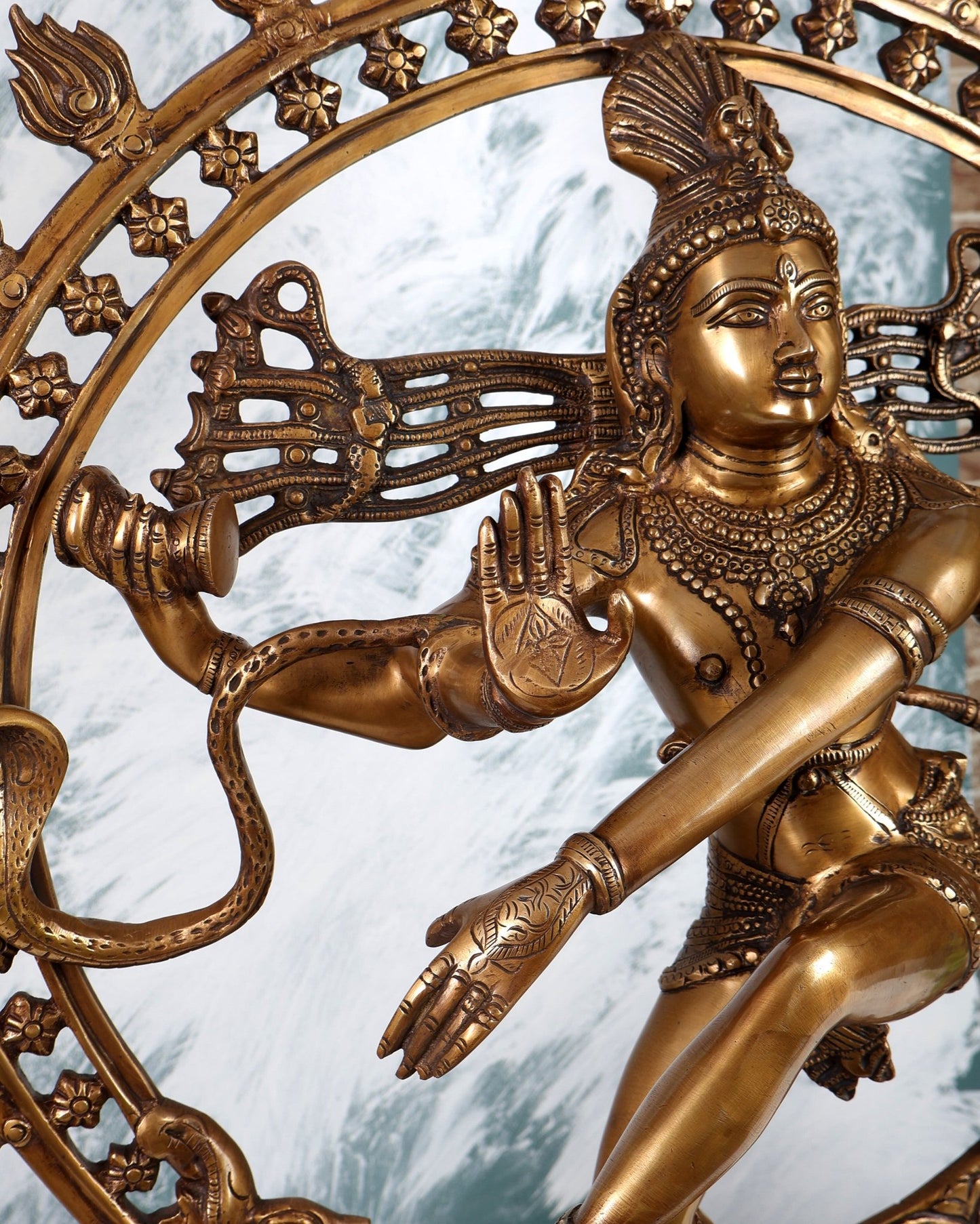 Pure Brass large sized Nataraja Statue - 33 inch - Budhshiv.com