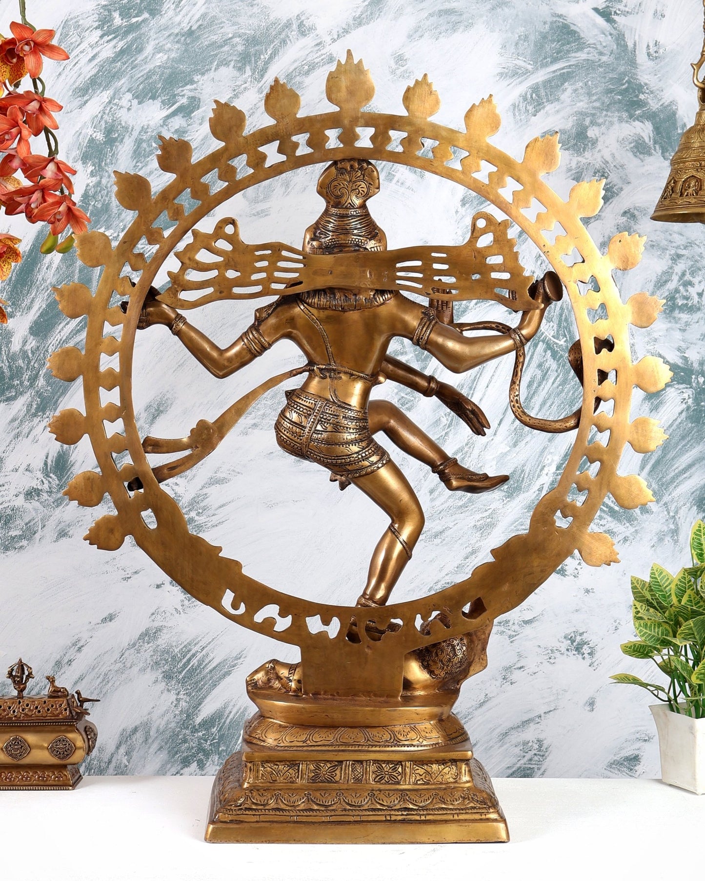Pure Brass large sized Nataraja Statue - 33 inch - Budhshiv.com