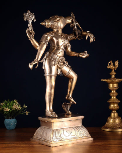 Pure Brass Large Varaha Lakshmi Statue – 24" - Budhshiv.com