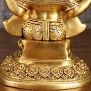 Pure Brass Lord Ganesha Highly Detailed Statue | 12 Inch - Budhshiv.com
